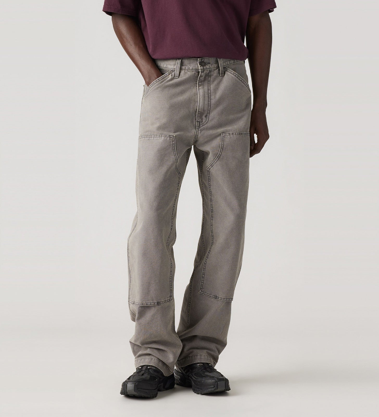 levi's® 男士568™ 寬鬆直筒雙膝工人褲 A736700063232 Castlerock  Non-Stretch Canvas – Levi's 香港