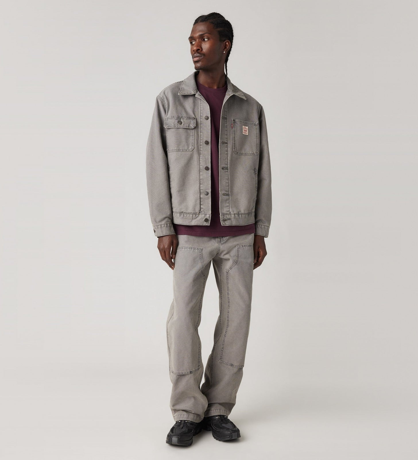 levi's® 男士568™ 寬鬆直筒雙膝工人褲 A736700063232 Castlerock  Non-Stretch Canvas – Levi's 香港