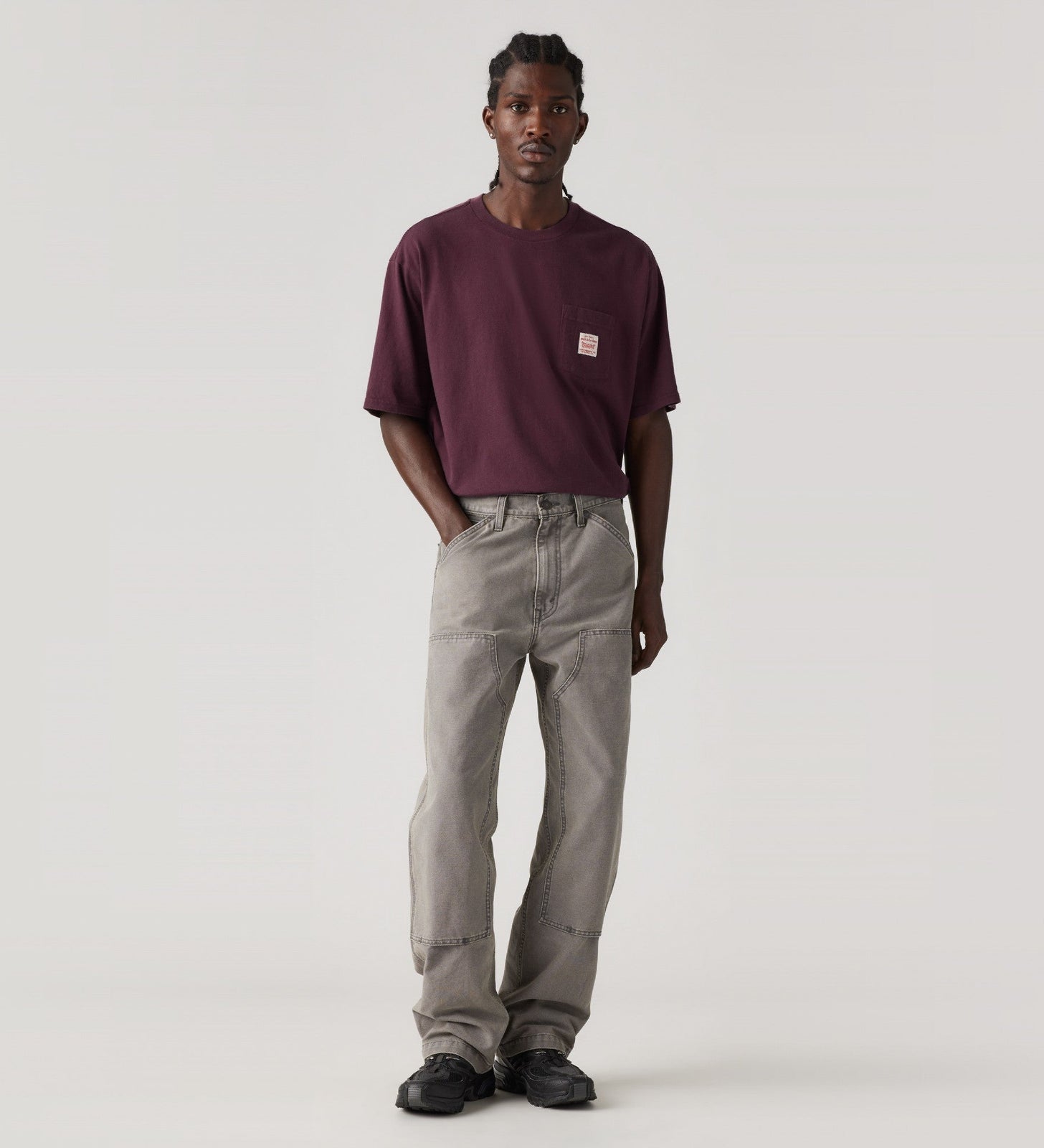 levi's® 男士568™ 寬鬆直筒雙膝工人褲 A736700063232 Castlerock  Non-Stretch Canvas – Levi's 香港