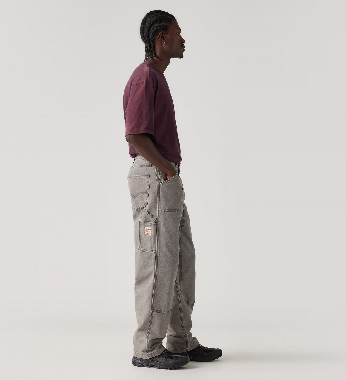 levi's® 男士568™ 寬鬆直筒雙膝工人褲 A736700063232 Castlerock  Non-Stretch Canvas – Levi's 香港