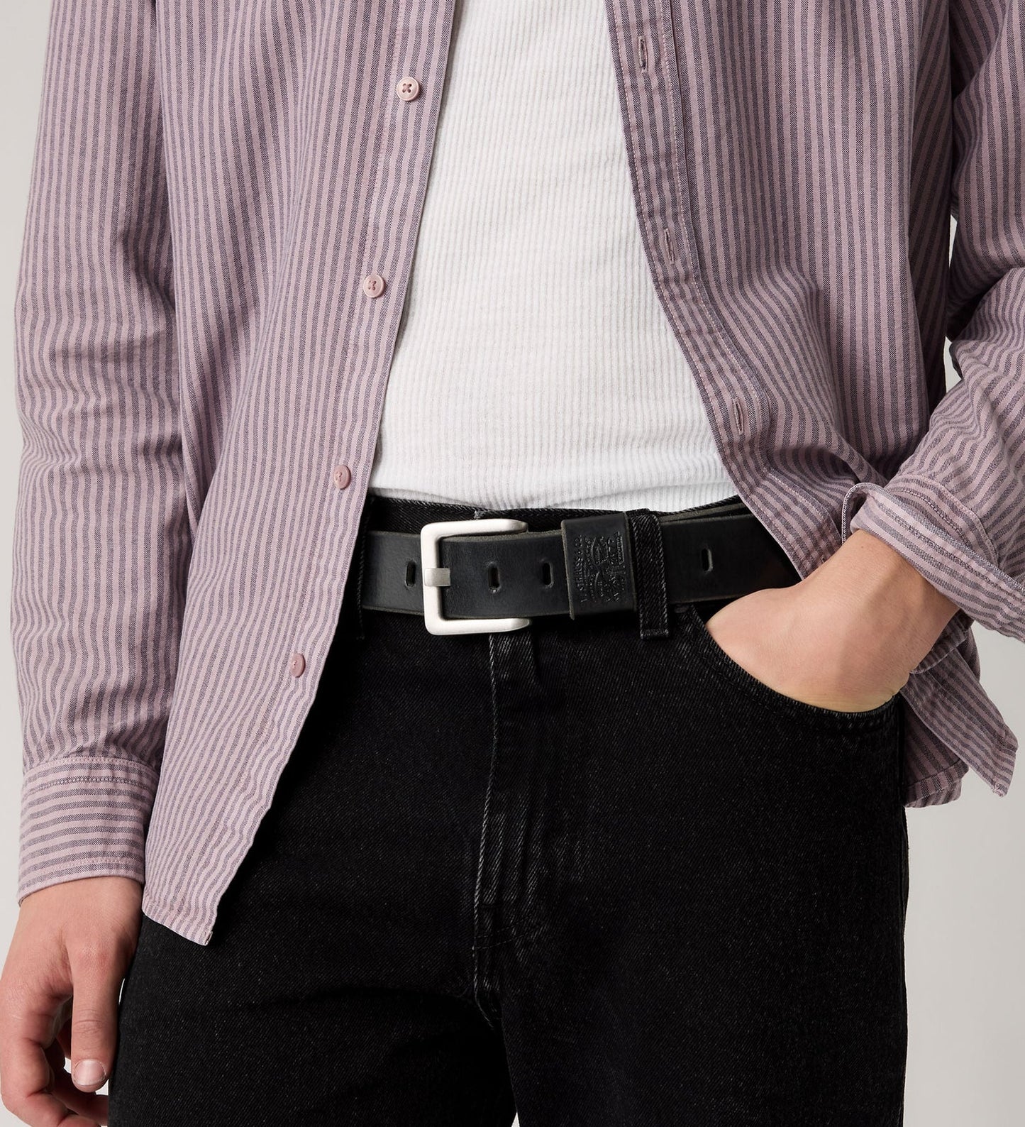 Levi's® Arlo Wide Prong 寬扣皮帶 | 男裝  