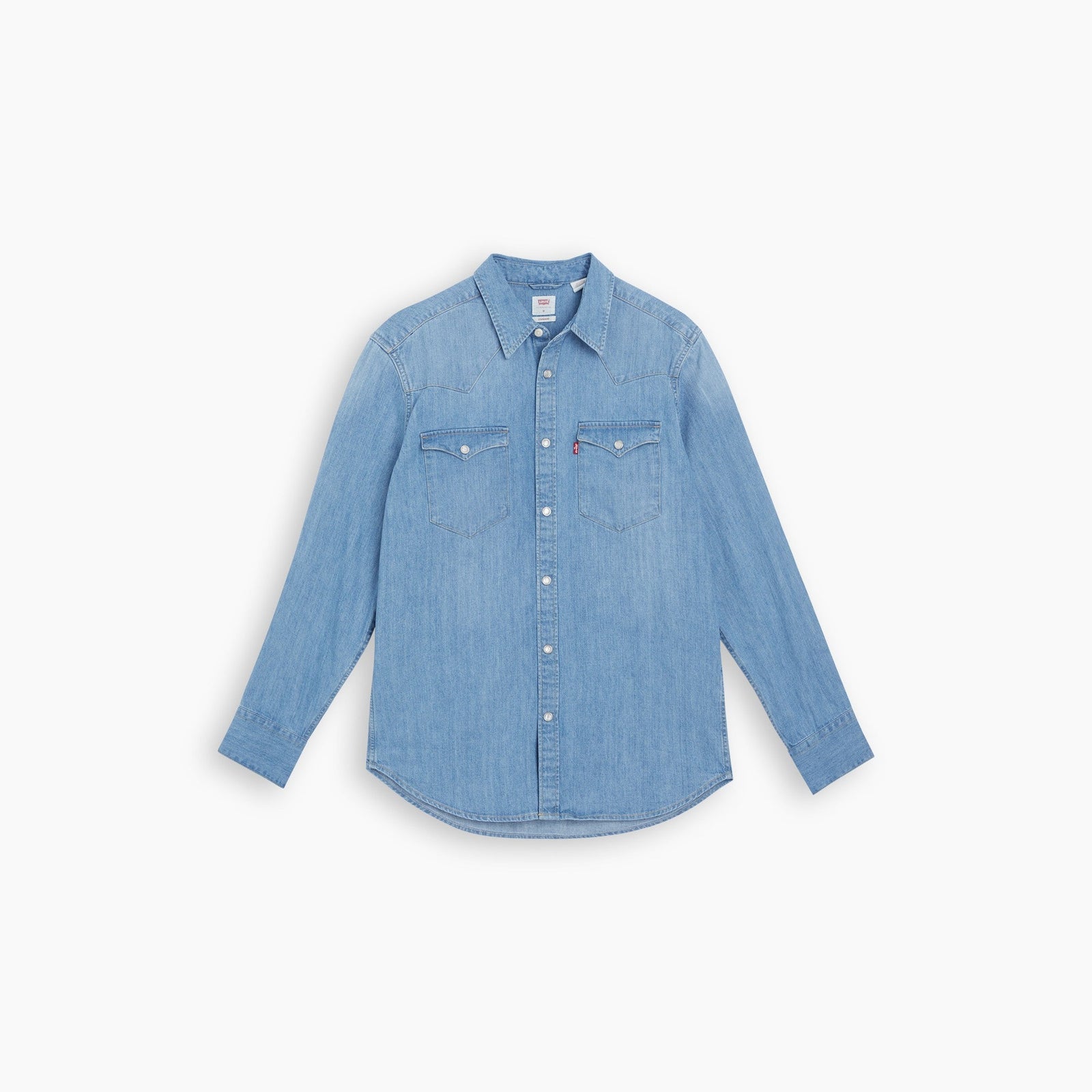 levi's® men's barstow standard fit western shirt 857440047S- Indigo Stonewash – Levi's Hong Kong
