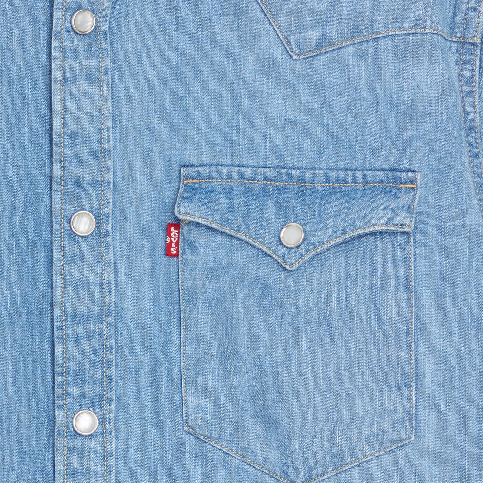 levi's® men's barstow standard fit western shirt 857440047S- Indigo Stonewash – Levi's Hong Kong