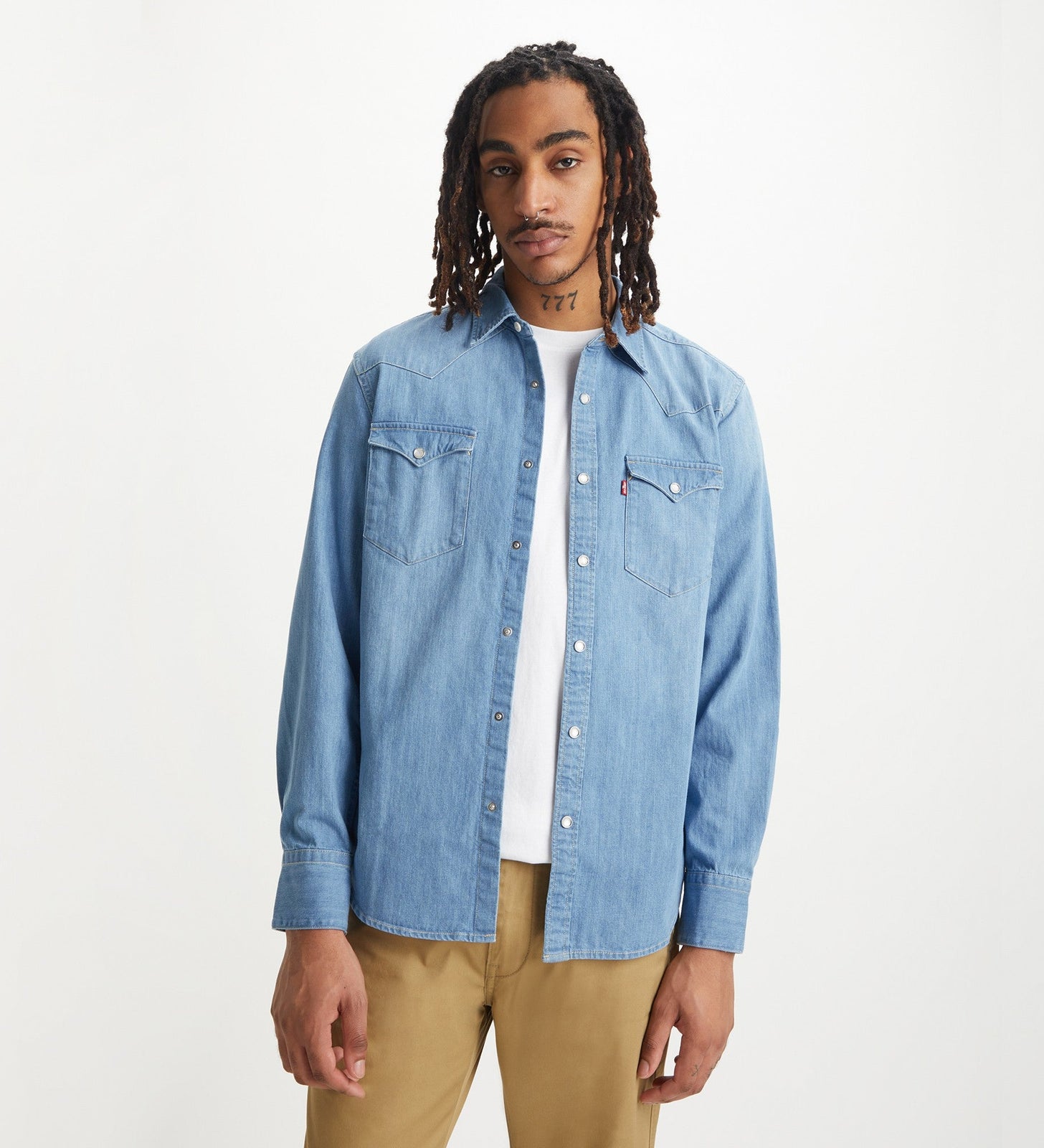 levi's® 男子西式牛仔襯衫 857440047L- Indigo Stonewash – Levi's 香港