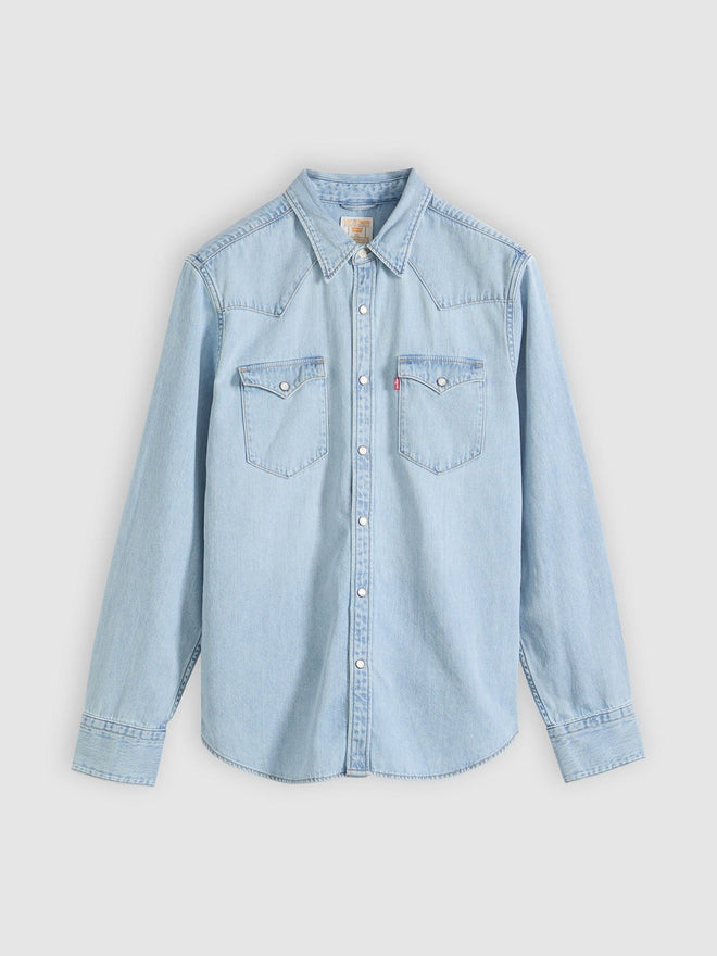 levi's® barstow 標準版型西部襯衫 | 男裝   857440118S- Medium Indigo  – Levi's 香港