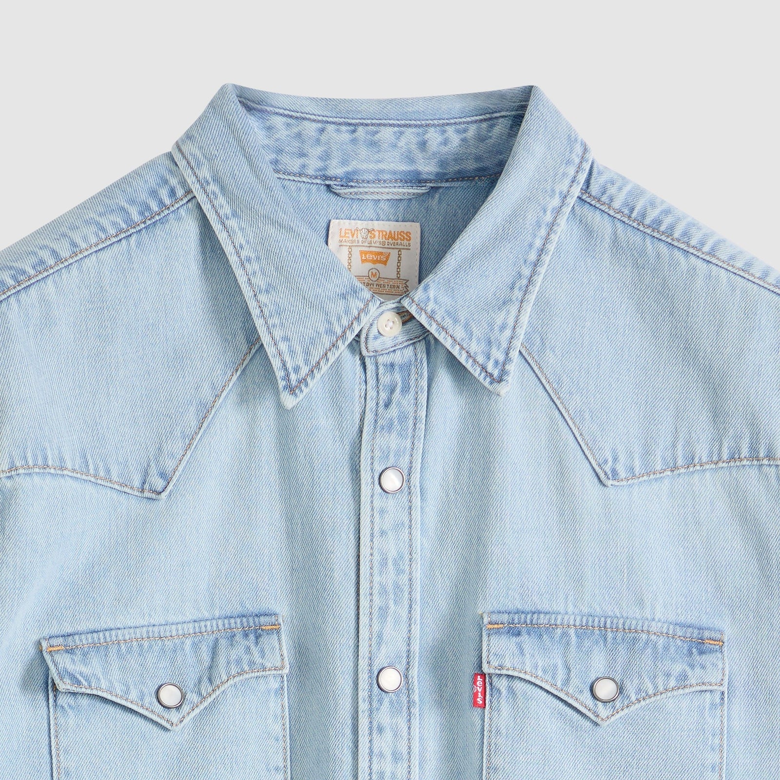 levi's® barstow 標準版型西部襯衫 | 男裝   857440118S- Medium Indigo – Levi's 香港