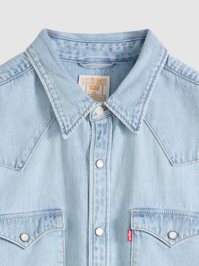 levi's® barstow 標準版型西部襯衫 | 男裝   857440118S- Medium Indigo  – Levi's 香港