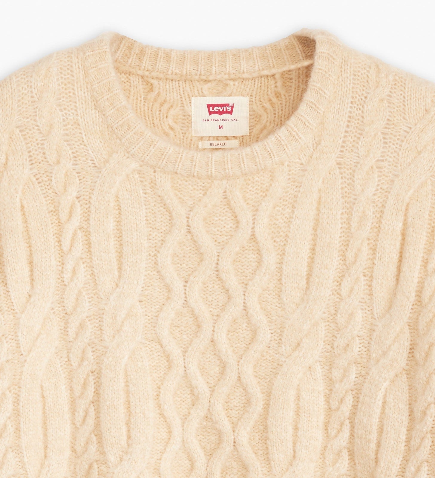 levi’s® men’s battery crewneck sweater A07080022XS- Egret – Levi's Hong Kong