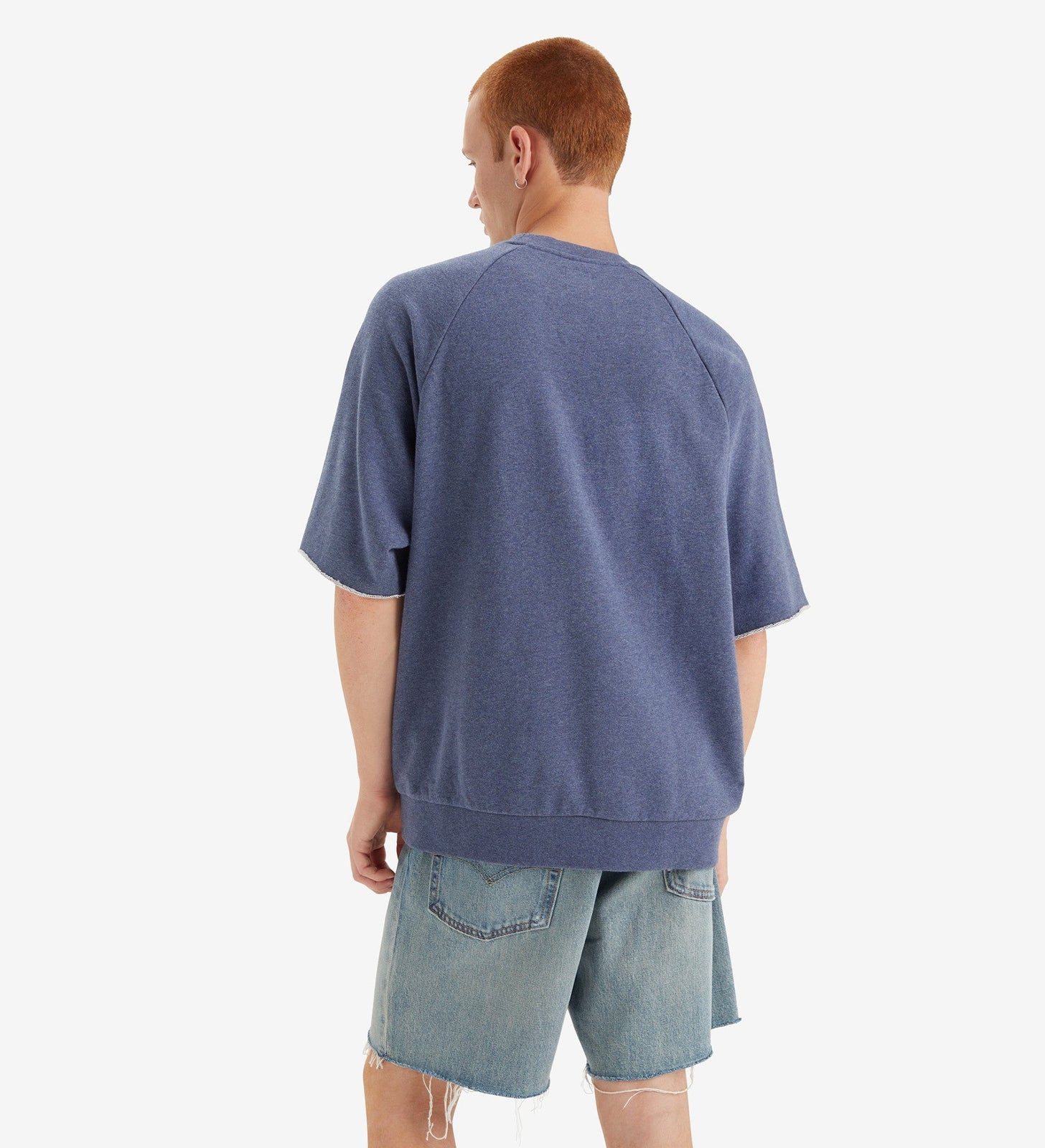 levi's® men's cut-off raglan crewneck sweatshirt A73790000XS- Surf Crew Coastal Fjord Heather - Blue – Levi's Hong Kong