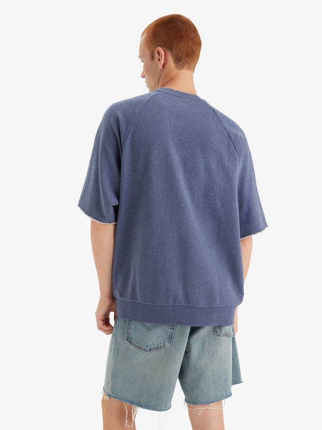 levi's® 牛角短袖圓領毛衣 | 男裝 A73790000XS- Surf Crew Coastal Fjord Heather - Blue  – Levi's 香港