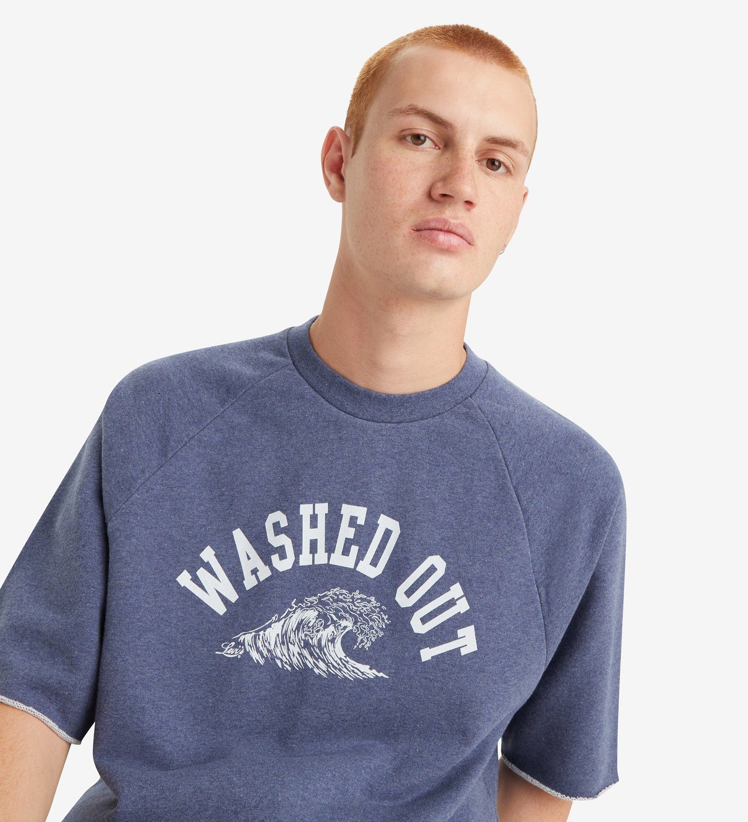 levi's® men's cut-off raglan crewneck sweatshirt A73790000XS- Surf Crew Coastal Fjord Heather - Blue – Levi's Hong Kong
