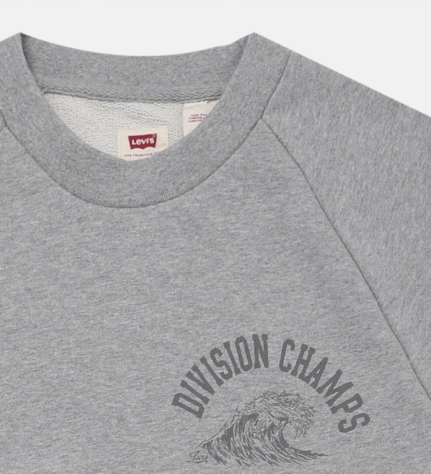 levi's® men's cut-off raglan crewneck sweatshirt A73790002S- Surf Crew Midtone Heather Gray - Grey – Levi's Hong Kong
