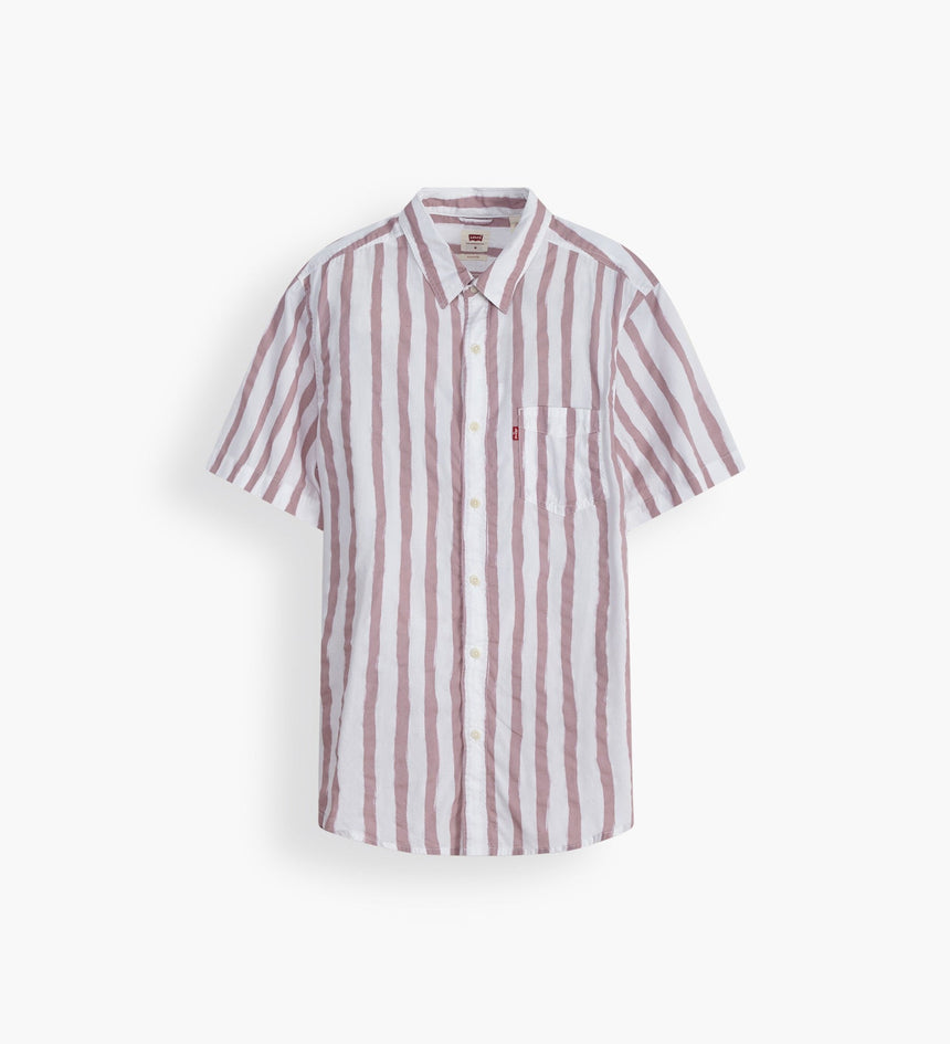 levi's® men's denim short sleeve standard fit sunset 1 pocket shirt 866240023XS- Rio Stripe Woodrose – Levi's Hong Kong
