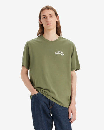 levi's® men's relaxed fit short-sleeve graphic t-shirt 161431259XS- Arched Headline Blueish Olive  – Levi's Hong Kong