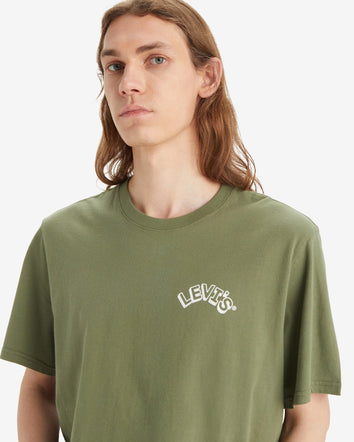 levi's® men's relaxed fit short-sleeve graphic t-shirt 161431259XS- Arched Headline Blueish Olive  – Levi's Hong Kong