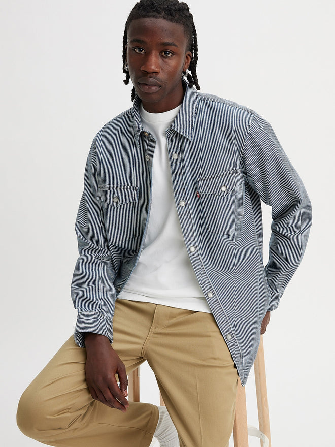 levi's® 寬鬆版型西部襯衫 | 男裝 A19190030XS- Grand Dark Railroad Stripe  – Levi's 香港
