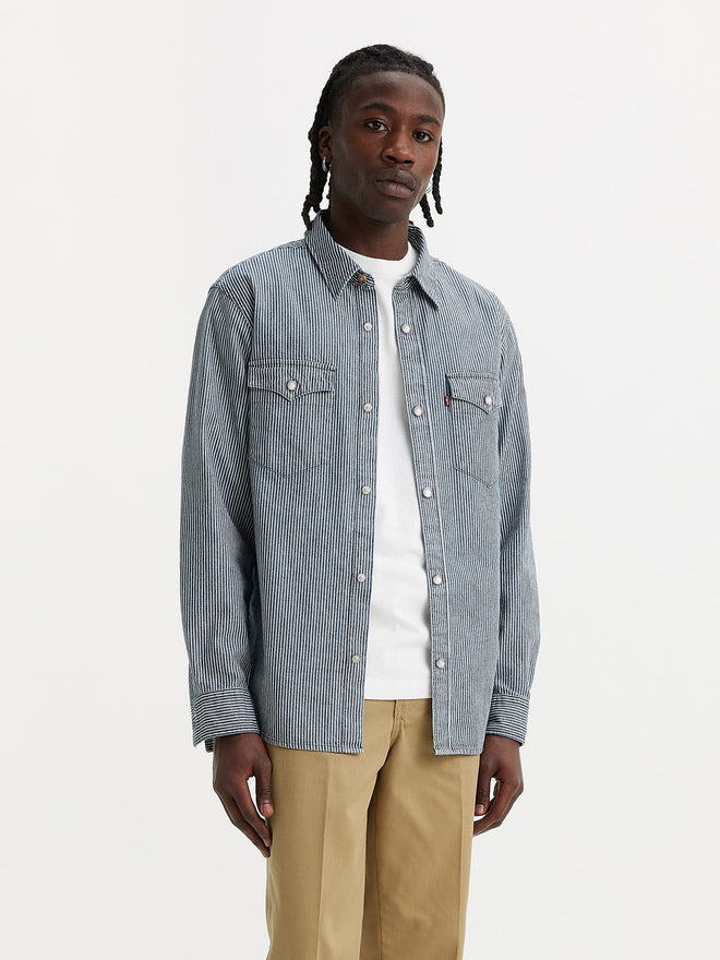 levi's® 寬鬆版型西部襯衫 | 男裝 A19190030XS- Grand Dark Railroad Stripe  – Levi's 香港