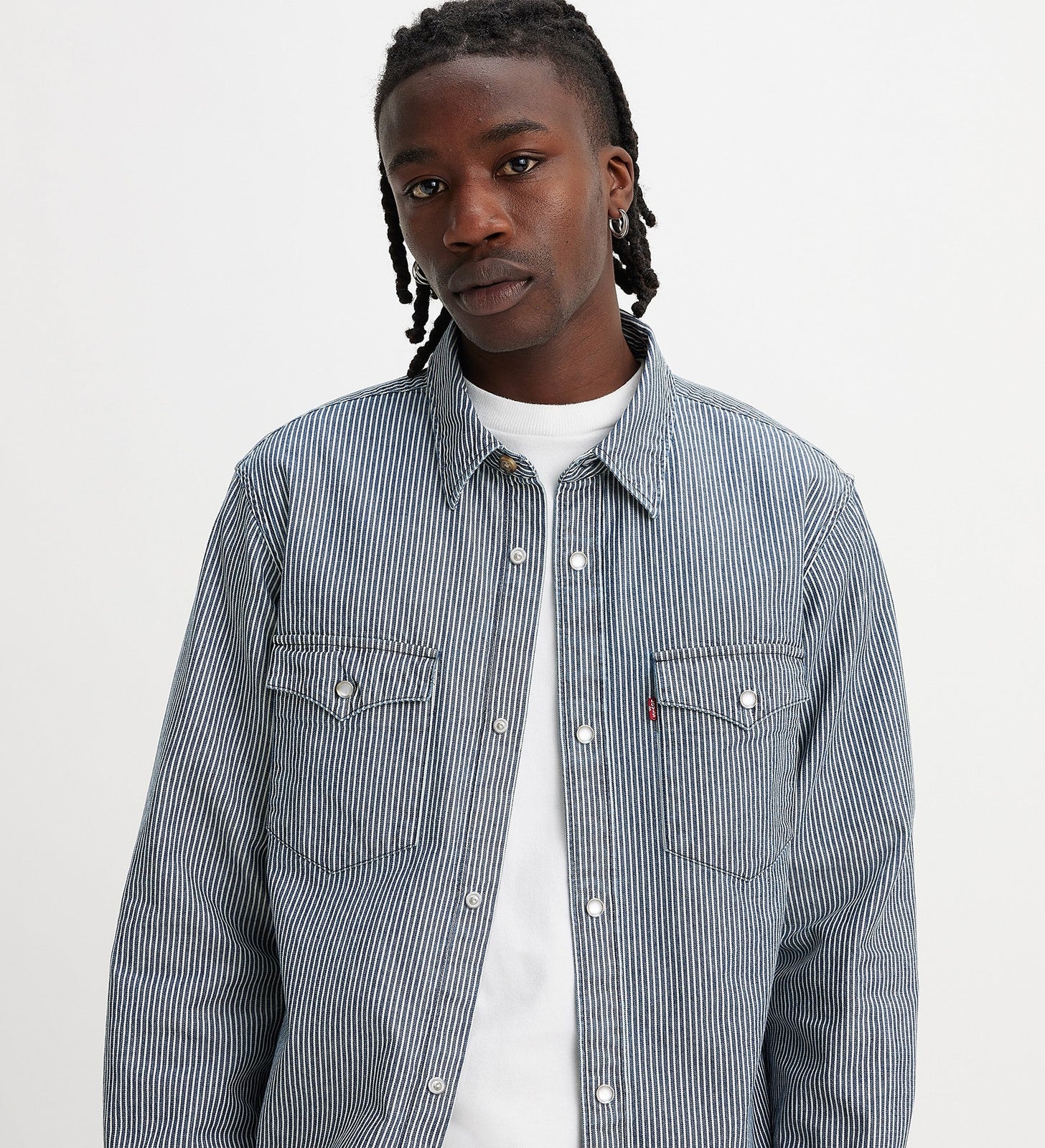 levi's® men's relaxed fit western shirt A19190030XS- Grand Dark Railroad Stripe – Levi's Hong Kong