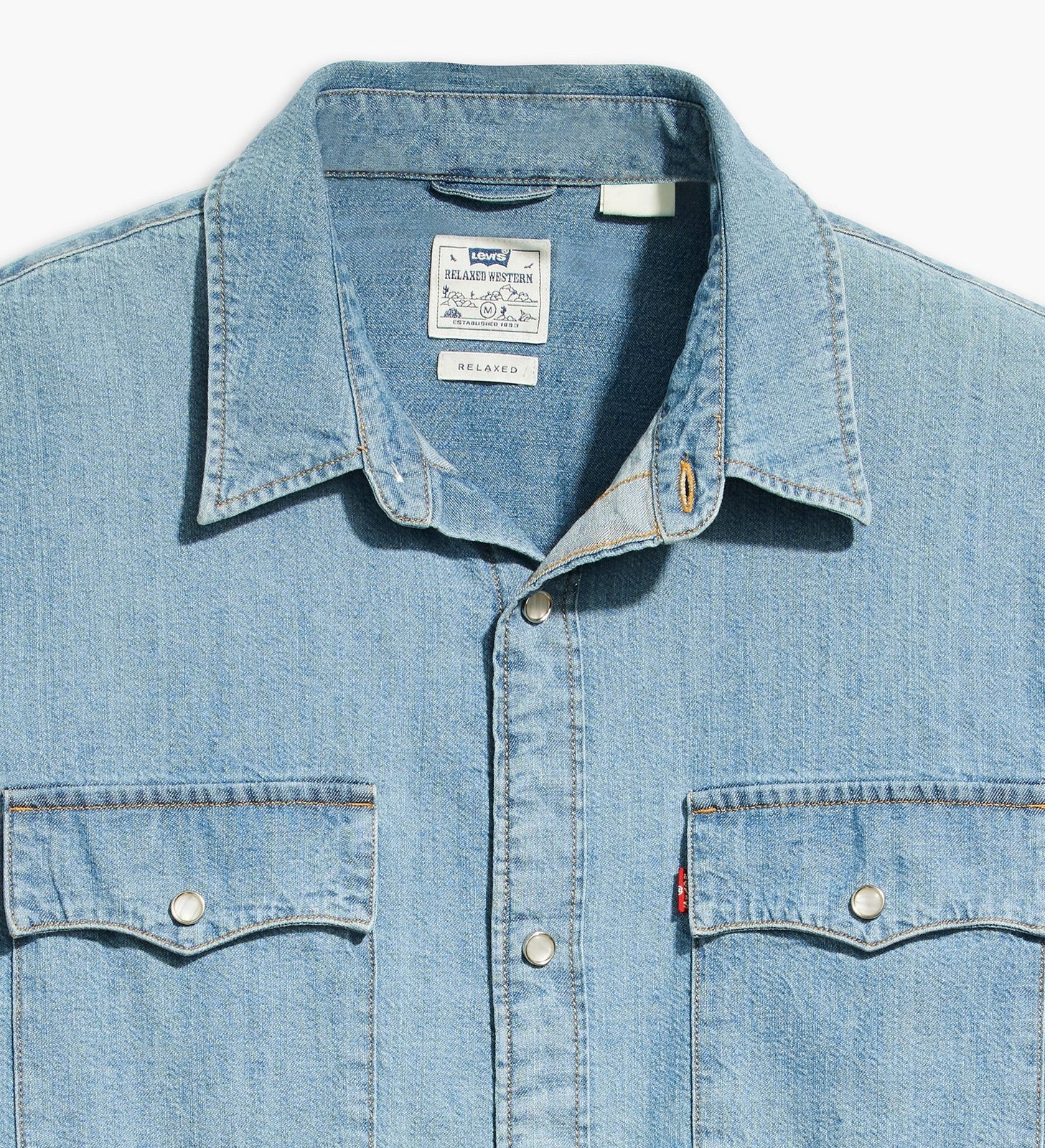 levi's® 短袖 寬鬆西部風格襯衫 | 男裝 A57220017XS- Kibler Indigo Mid Wash – Levi's 香港