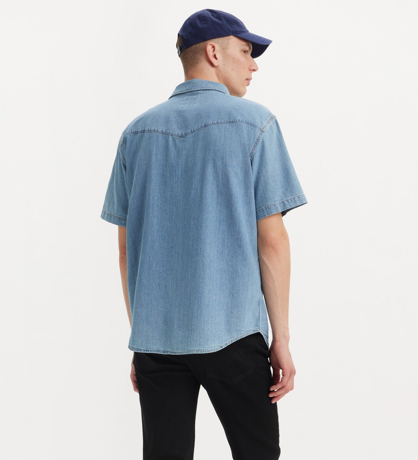 levi's® 短袖 寬鬆西部風格襯衫 | 男裝 A57220017XS- Kibler Indigo Mid Wash – Levi's 香港
