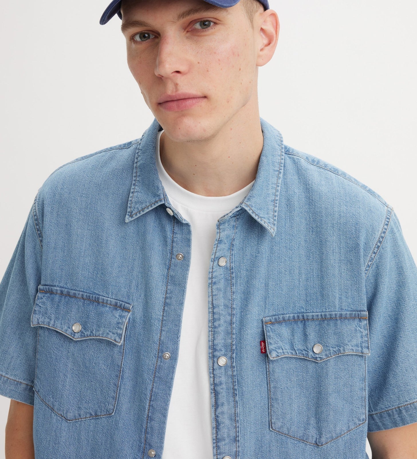 levi's® 短袖 寬鬆西部風格襯衫 | 男裝 A57220017XS- Kibler Indigo Mid Wash – Levi's 香港
