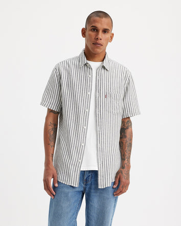 levi's® 短袖 sunset 口袋襯衫 | 男裝 866240049XS- Dean Stripe Black Oyster  – Levi's 香港