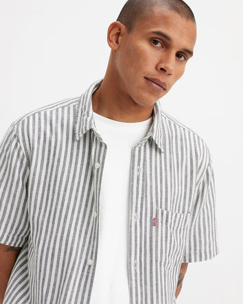 levi's® 短袖 sunset 口袋襯衫 | 男裝 866240049XS- Dean Stripe Black Oyster  – Levi's 香港