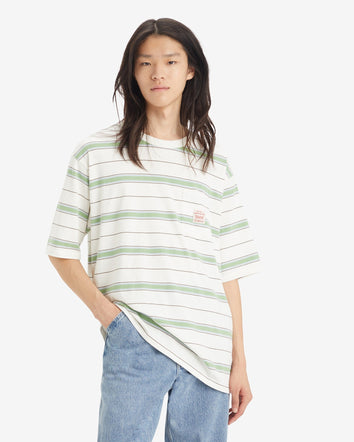 levi's® men's short-sleeve workwear t-shirt A58500008XS- Stanlee Stripe Egret  – Levi's Hong Kong