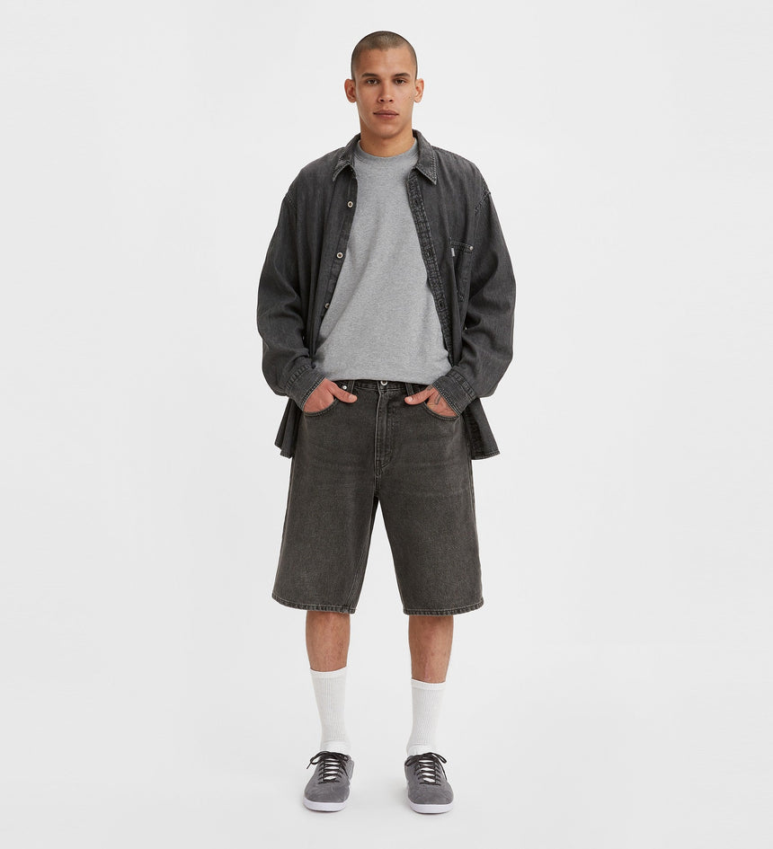 levi's® men's silvertab™ 寬鬆牛仔短褲 A366700022812 Black Worn In – Levi's 香港