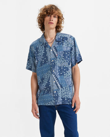 levi's® 男士 cubano萬花筒圖案短袖恤衫 726250069XS- Bandana Collage Tonal Moonlight Blue  – Levi's 香港