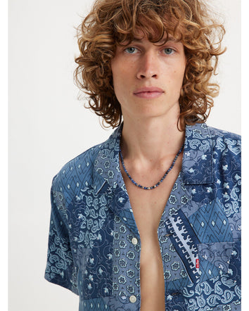 levi's® 男士 cubano萬花筒圖案短袖恤衫 726250069XS- Bandana Collage Tonal Moonlight Blue  – Levi's 香港