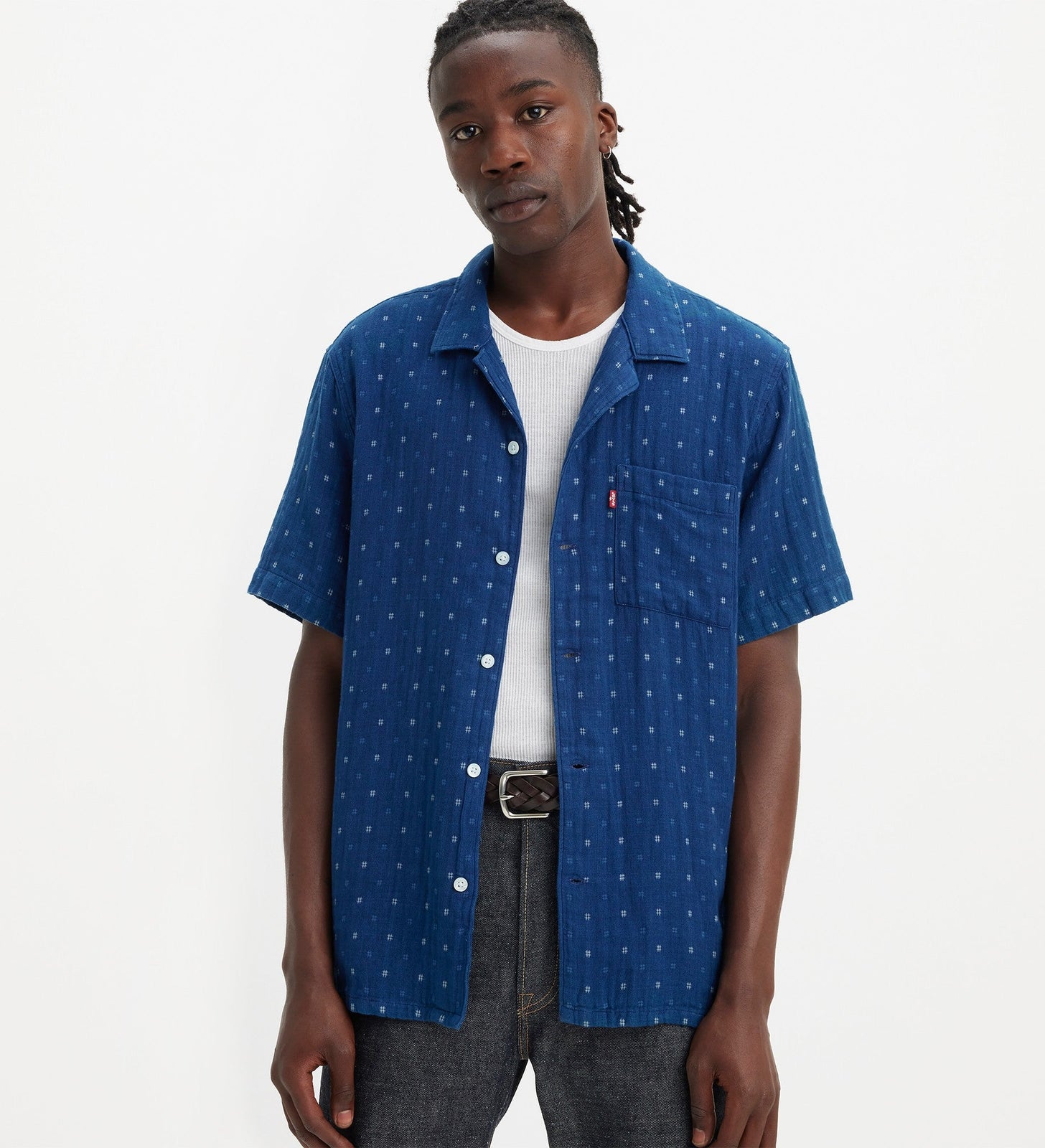 levi's® sunset 襯衫 | 男裝 726250085XS- Grid Indigo Double Cloth – Levi's 香港