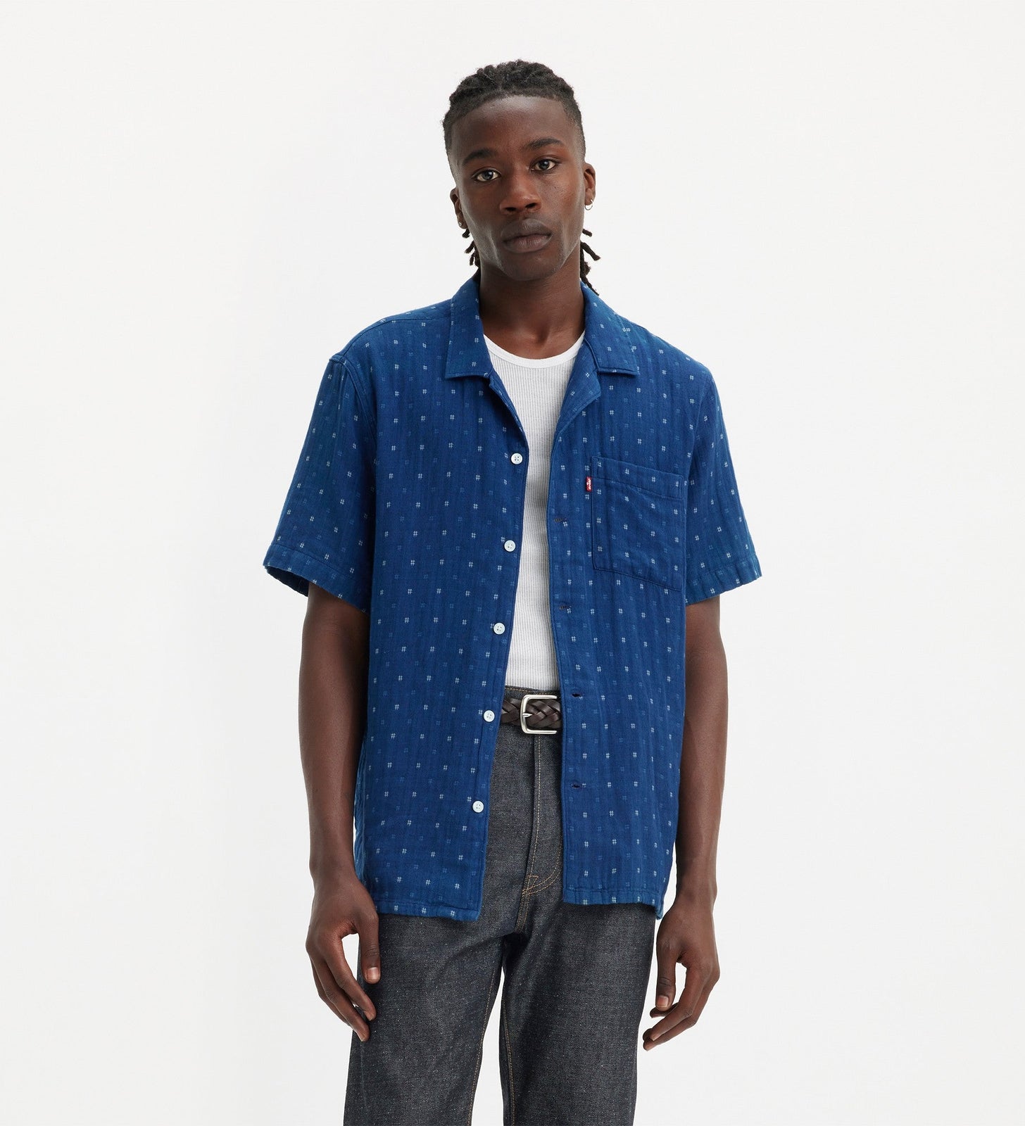 levi's® sunset 襯衫 | 男裝 726250085XS- Grid Indigo Double Cloth – Levi's 香港