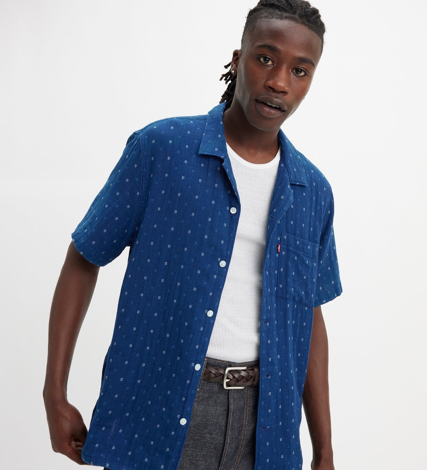 levi's® sunset 襯衫 | 男裝 726250085XS- Grid Indigo Double Cloth – Levi's 香港