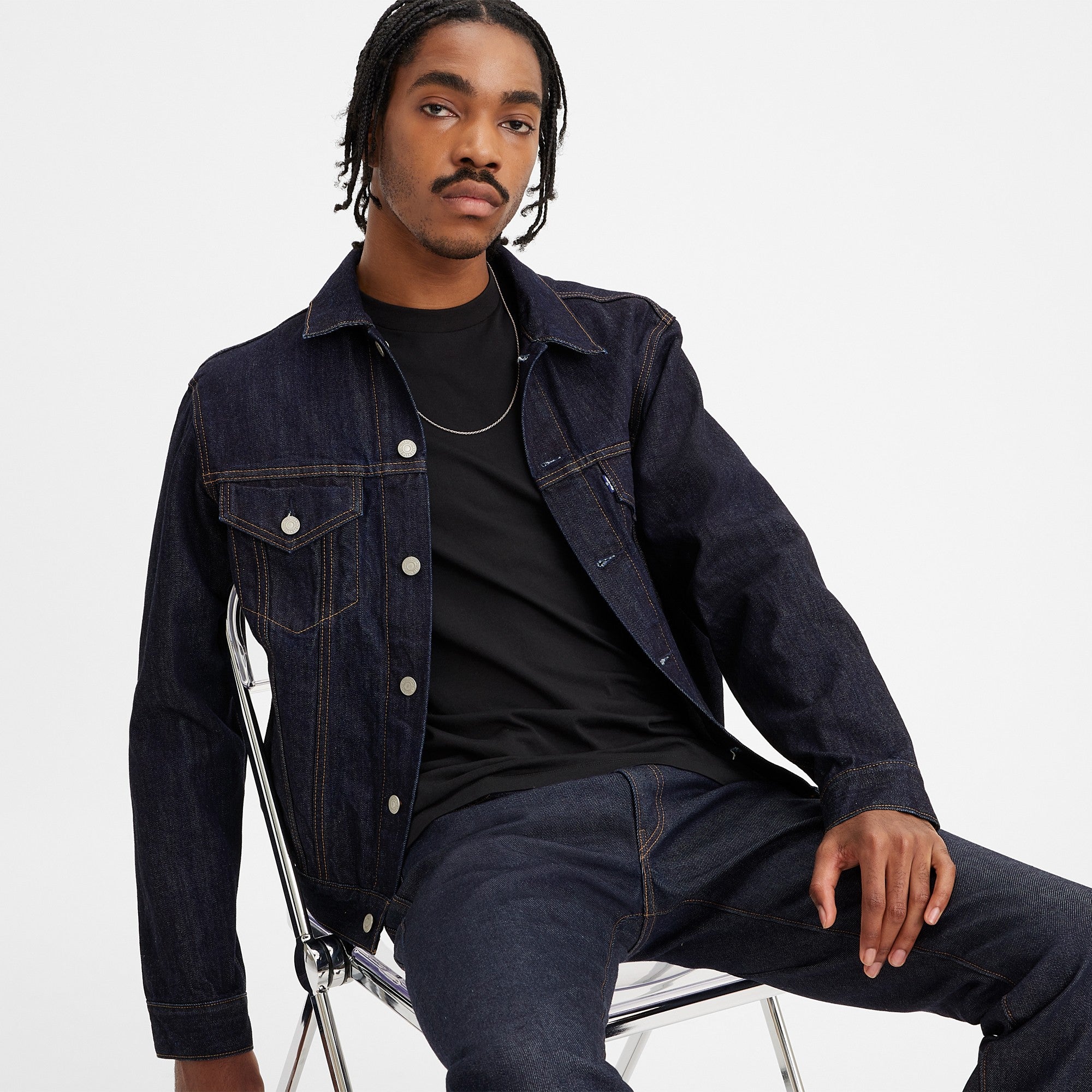 Levi s Men s Type III Trucker Jacket MOJ Type 3 Dark Rinse Dark Indigo Flat Finish Levi s HK Levi s Hong Kong