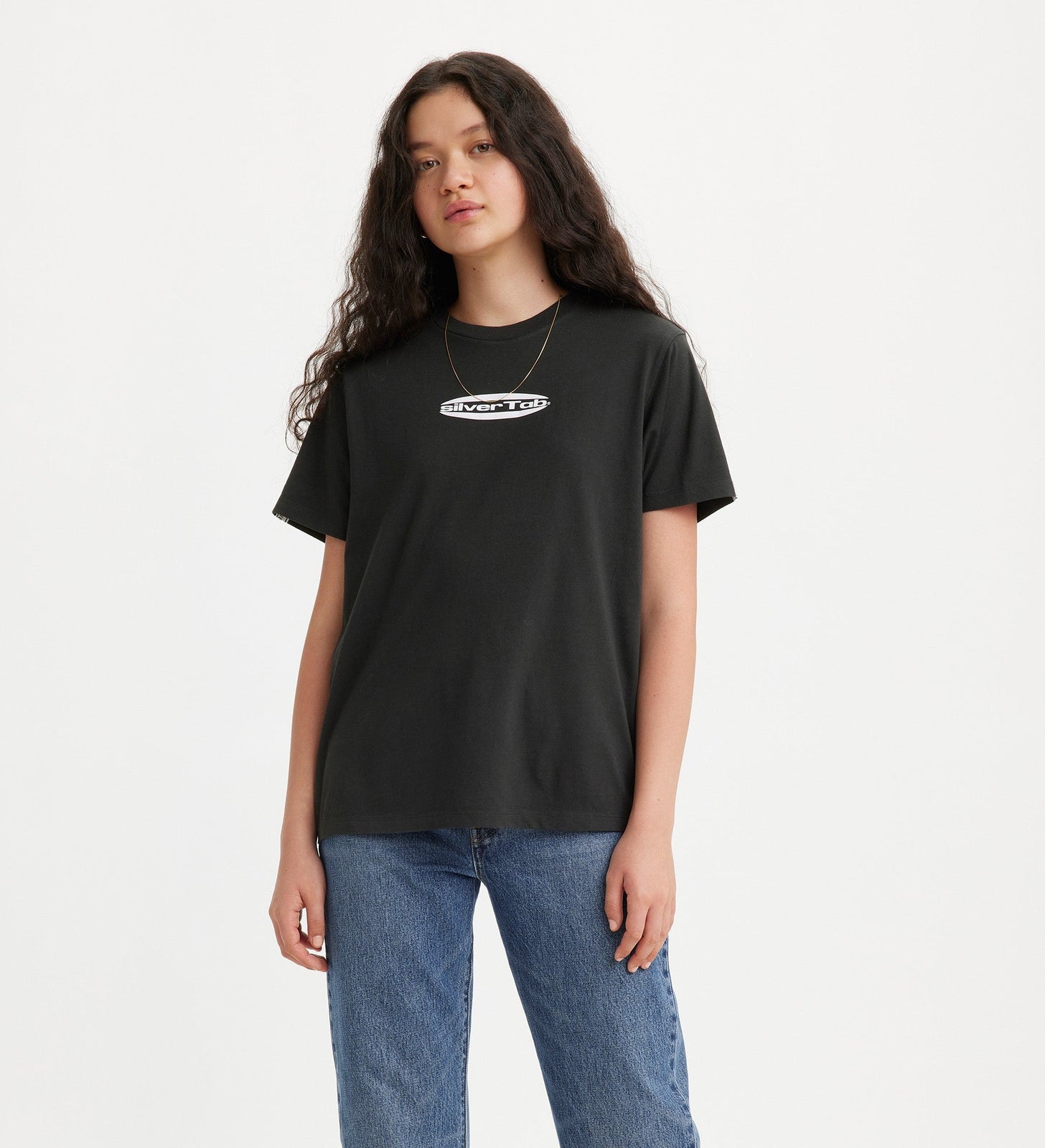levi's® silvertab®印花圖案tee | 女裝 A03450053XXS- Silvertab Long Oval Caviar – Levi's 香港