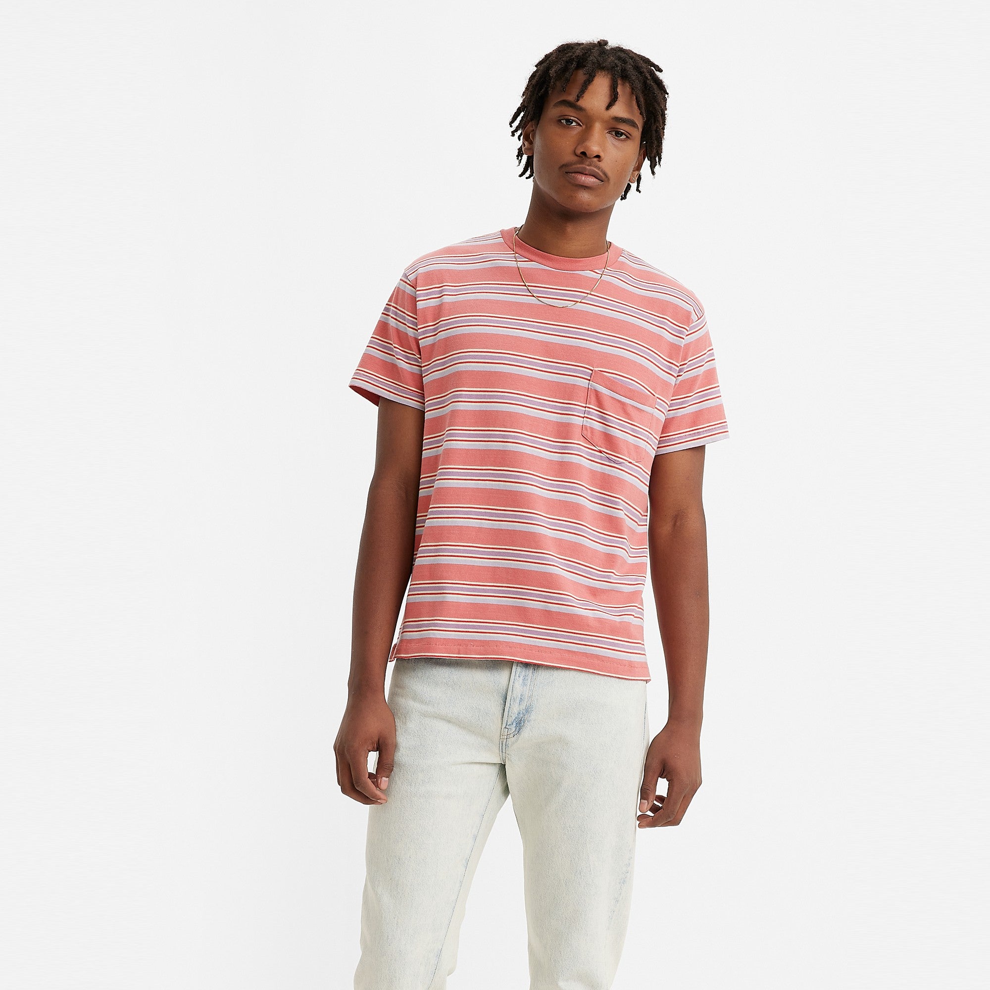 Levi s Vintage Clothing Men s 1940s Split Hem T Shirt Market Stripe Levi s HK Levi s Hong Kong