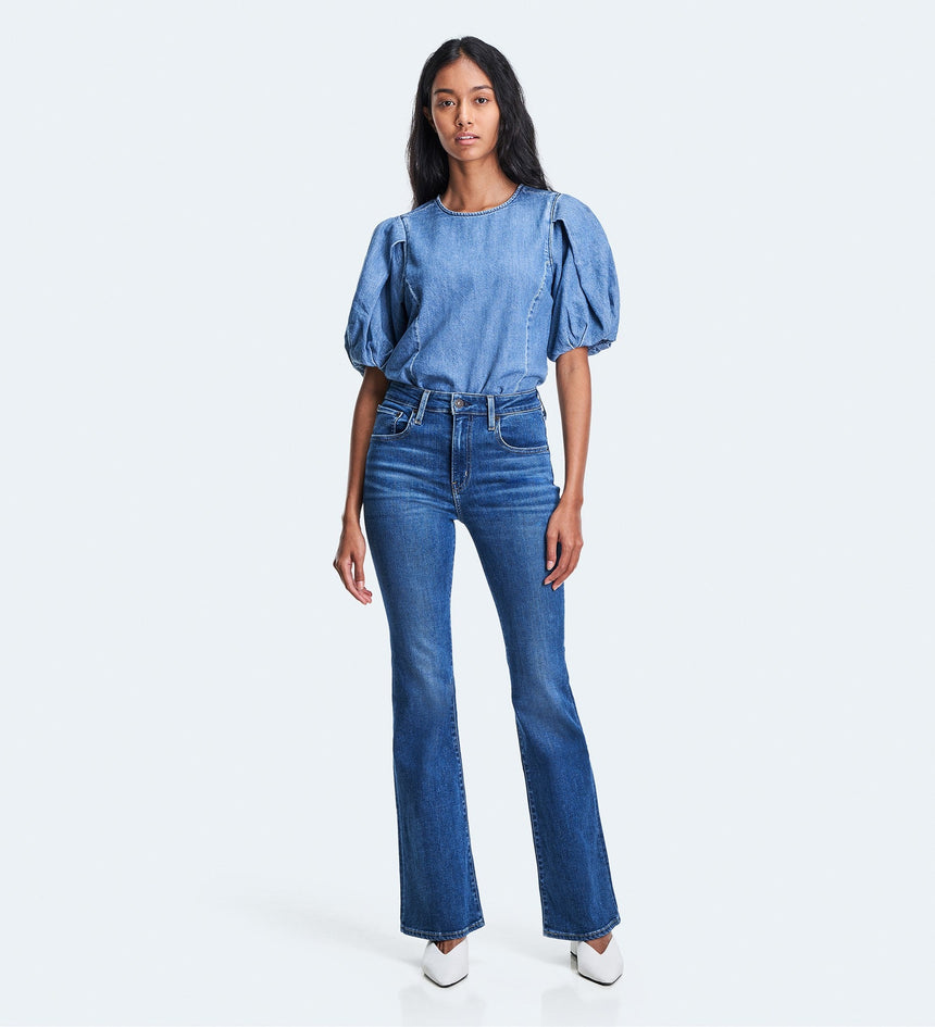 levi's® 726 高腰喇叭牛仔褲 | 女裝 A341000012328 Medium Indigo Worn In – Levi's 香港