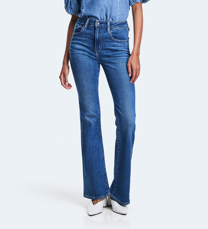 levi's® 726 高腰喇叭牛仔褲 | 女裝 A341000012328 Medium Indigo Worn In – Levi's 香港