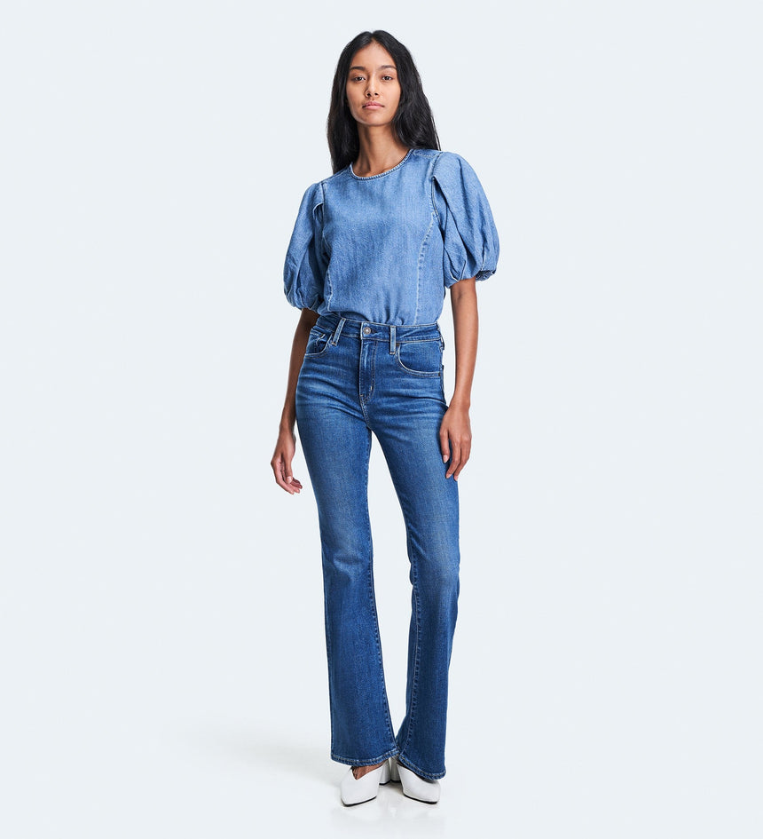 levi's® 726 高腰喇叭牛仔褲 | 女裝 A341000012328 Medium Indigo Worn In – Levi's 香港