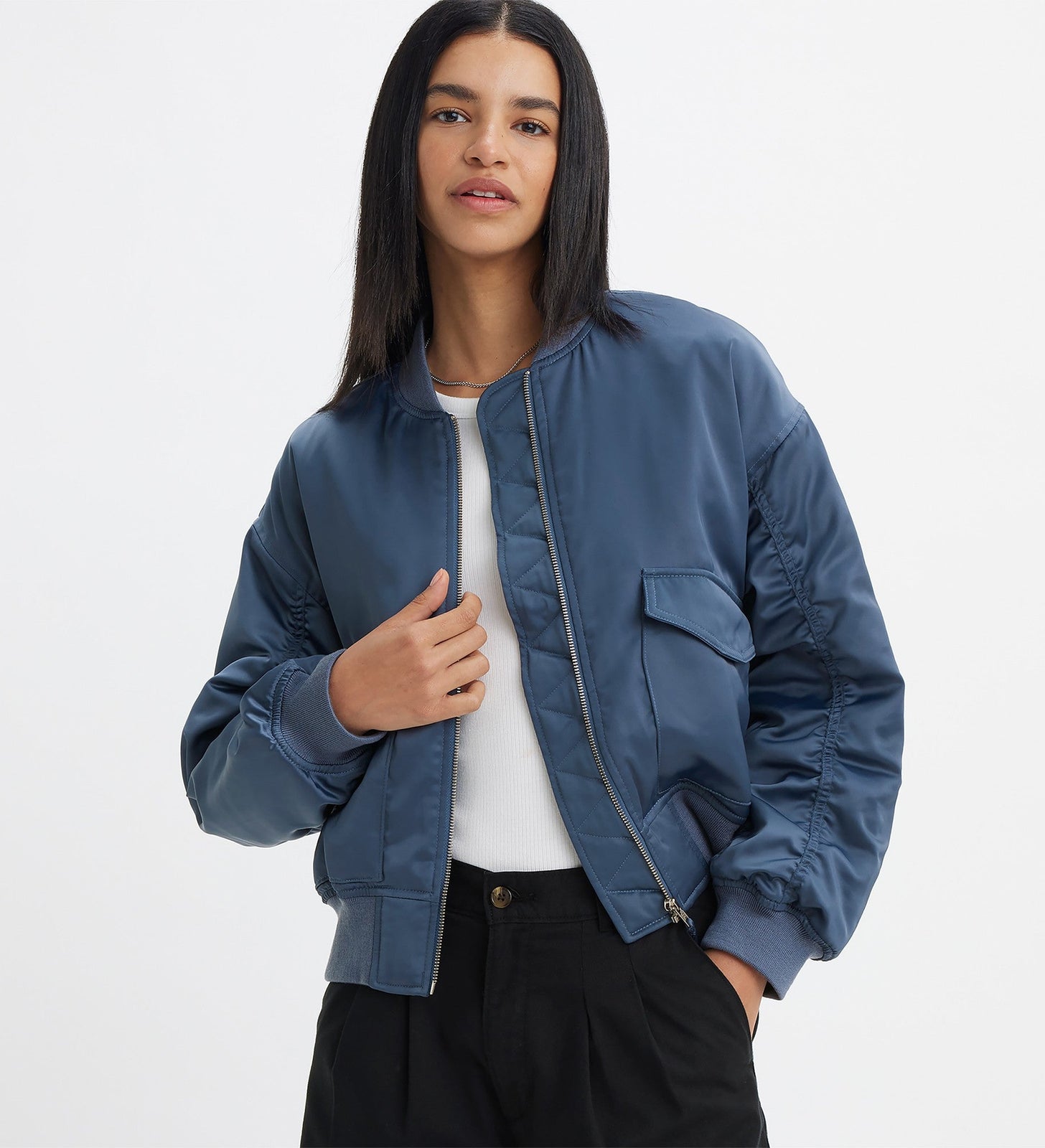 levi's® women's andy tech jacket A72620001M- Blue - Blue – Levi's Hong Kong