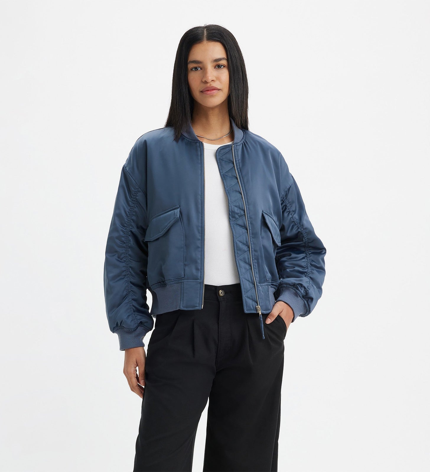 levi's® women's andy tech jacket A72620001M- Blue - Blue – Levi's Hong Kong