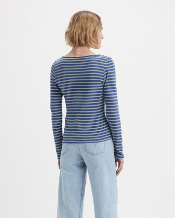 levi's® 橫間長袖上衣| 女裝 A59400004XS- Tab Stripe Bright Cobalt - Blue  – Levi's 香港