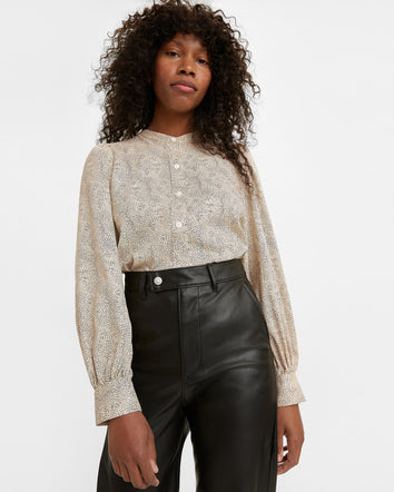 levi's® women's delany pleated blouse A09080001XS- Neutral  – Levi's Hong Kong