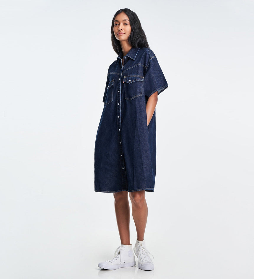 Levi's® Women's Elowen Western Dress Indigo Rinse Levi's HK