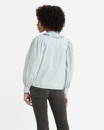 levi's® women's emilie blouse A09180000M- Soren Plaid Celestial Blue  – Levi's Hong Kong