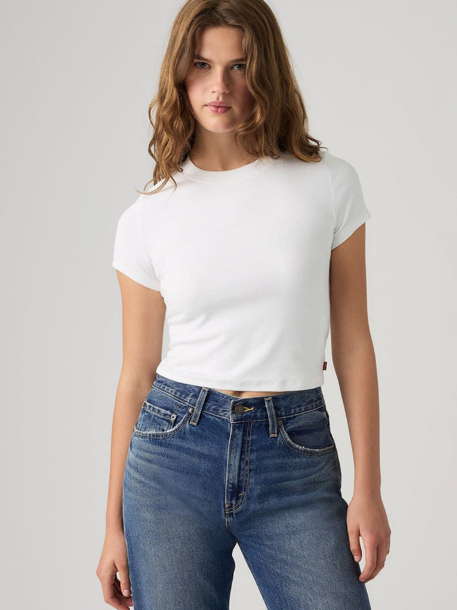 levi's® essential baby tee 基本款修身 t 恤 | 女裝   0085R0000XS- White  – Levi's 香港