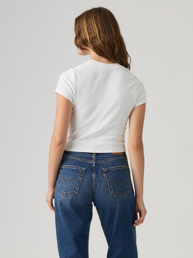 levi's® essential baby tee 基本款修身 t 恤 | 女裝   0085R0000XS- White  – Levi's 香港