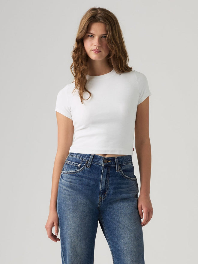 levi's® essential baby tee 基本款修身 t 恤 | 女裝   0085R0000XS- White  – Levi's 香港