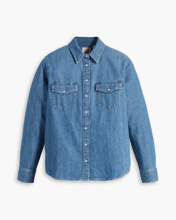 levi's® women's essential western shirt 167860017XS- Going Steady 5 - Blue  – Levi's Hong Kong